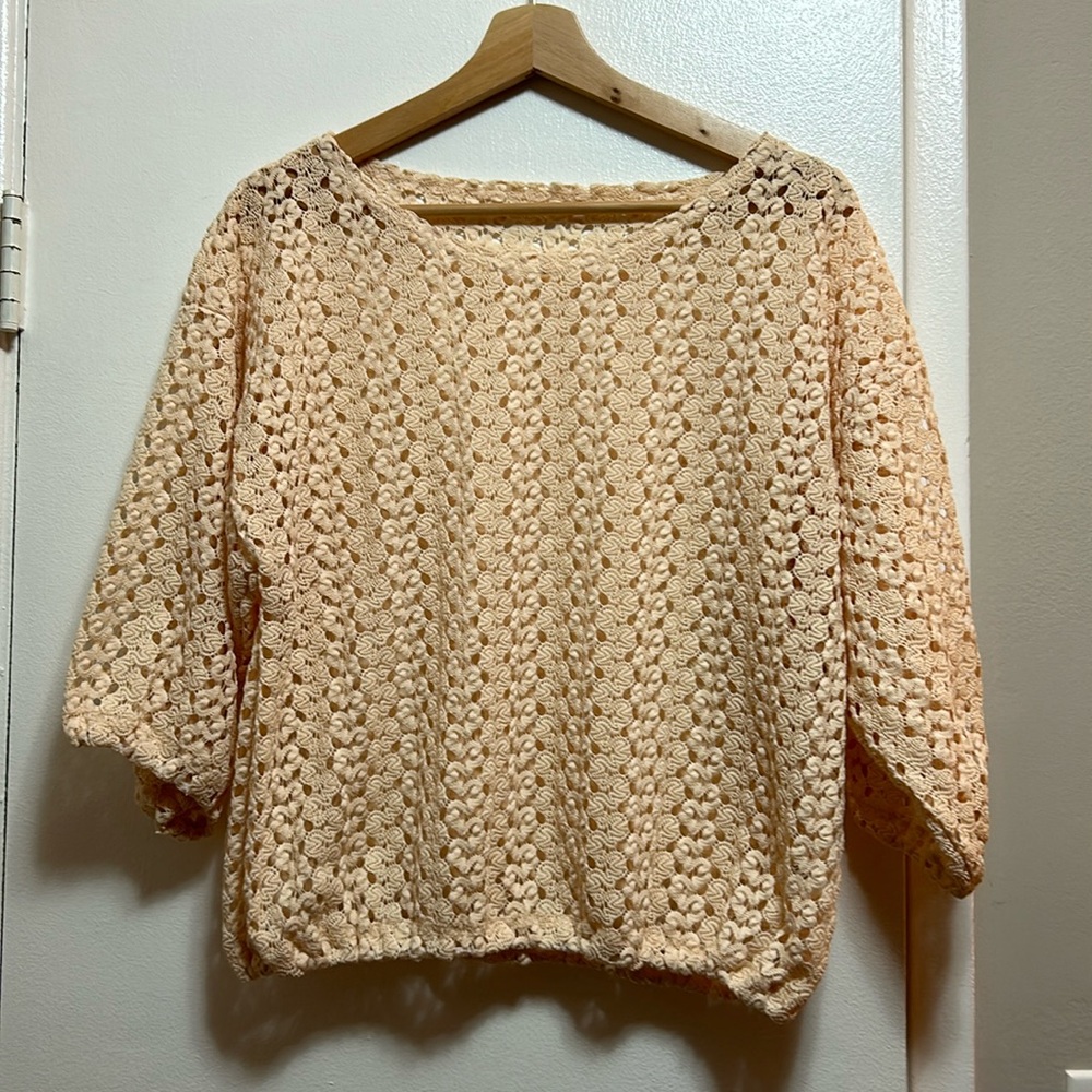 Handmade vintage lace top